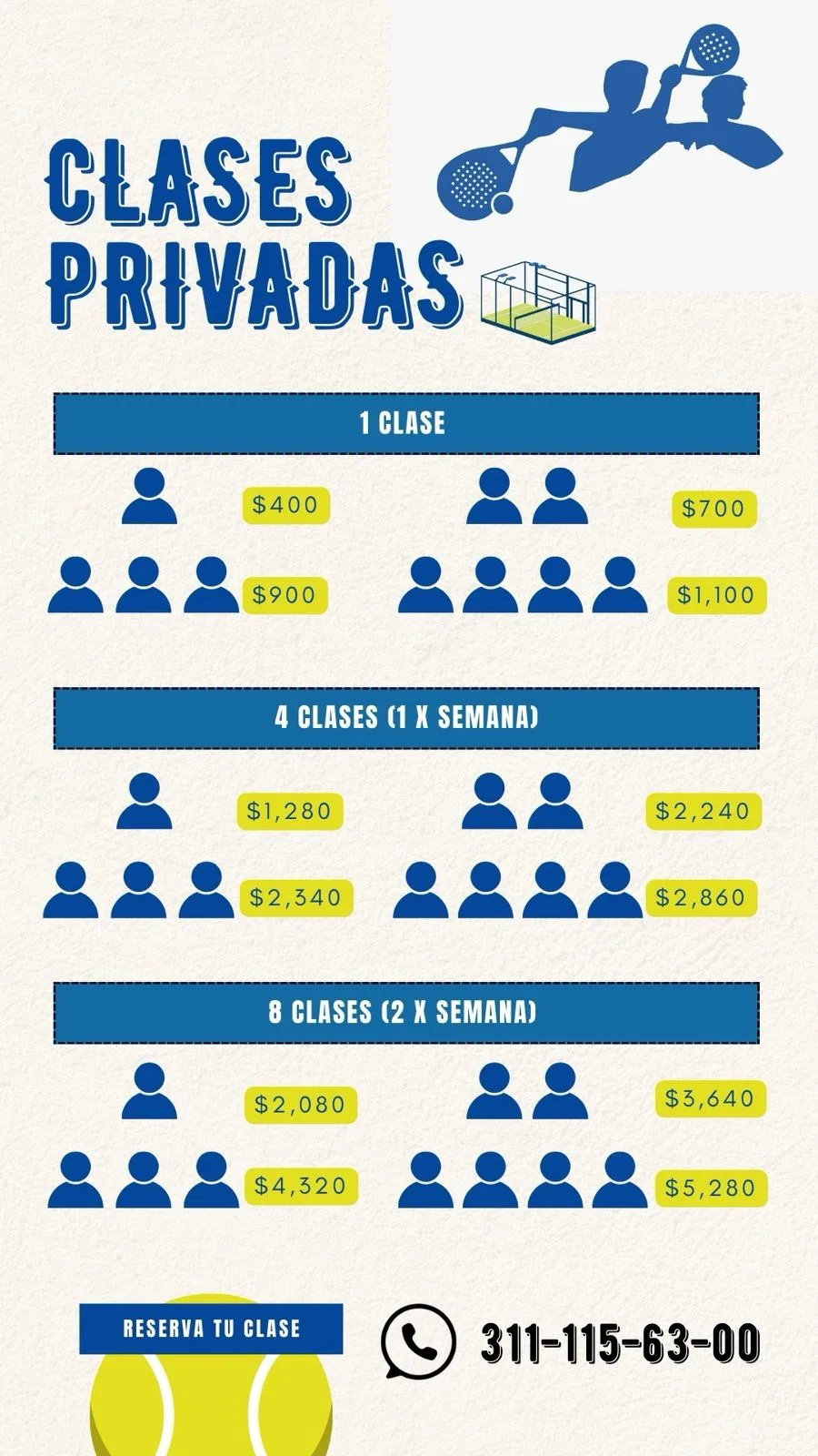 clases club de padel tepic 2025
